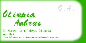 olimpia ambrus business card